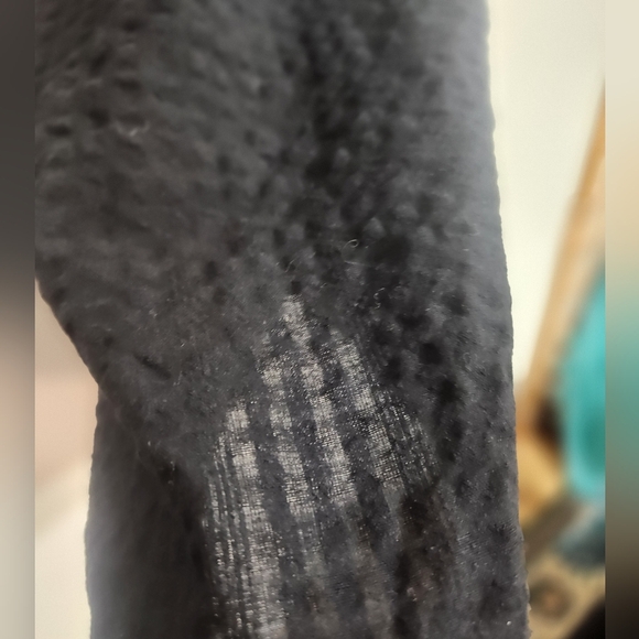 Old Navy Dress Mini Seersucker Swing Smocked POCKETS Black Gorgeous M - Picture 3 of 5